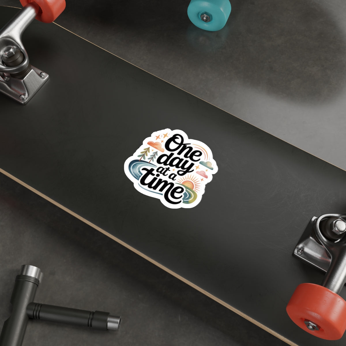 One Day at a Time Die Cut Stickers