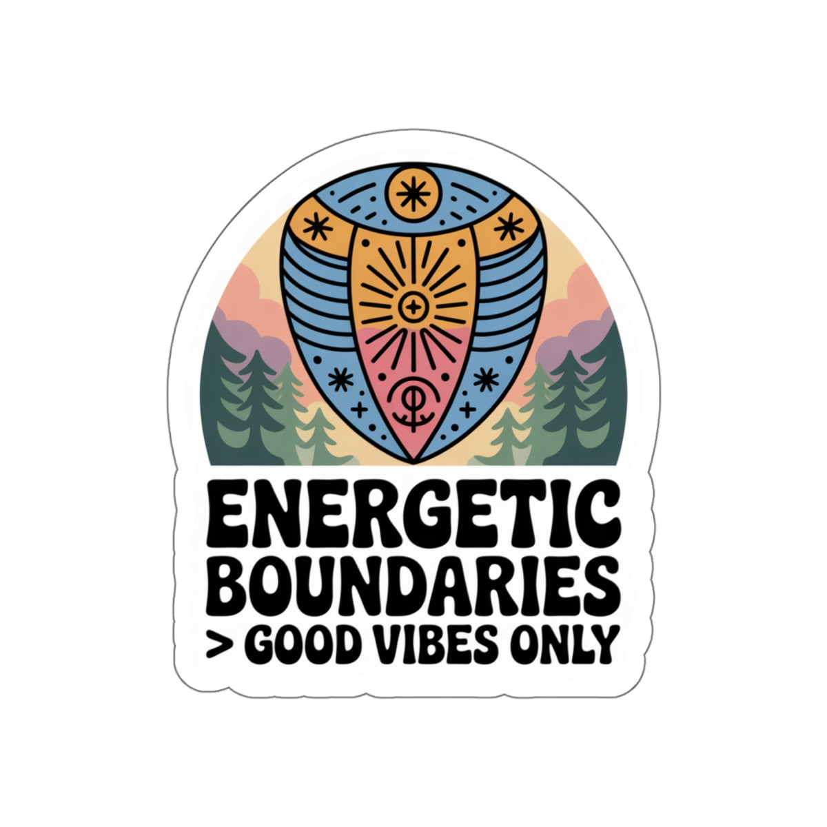 Energetic Boundaries > Good Vibes Only Die-Cut Stickers