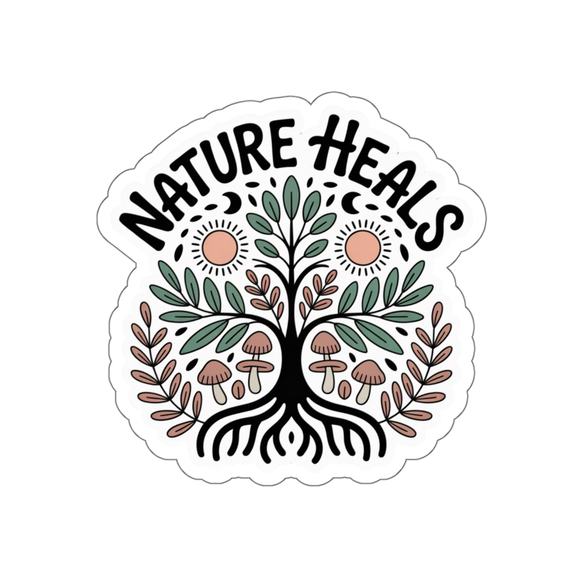 Nature Heals Die-Cut Stickers