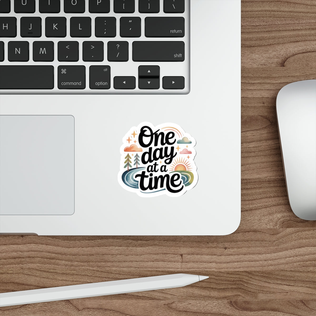One Day at a Time Die Cut Stickers