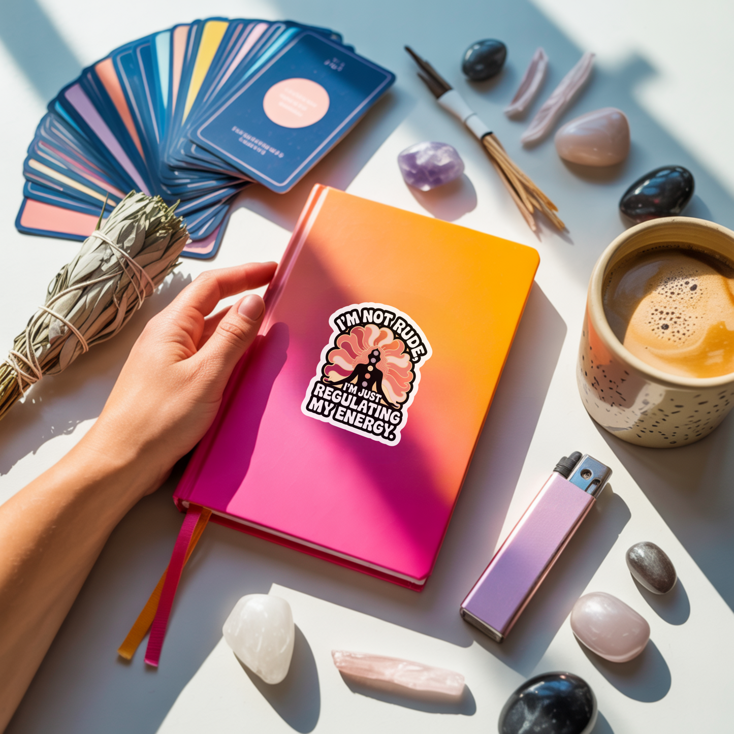 'I'm not rude, I'm just regulating my energy' Die-Cut Stickers