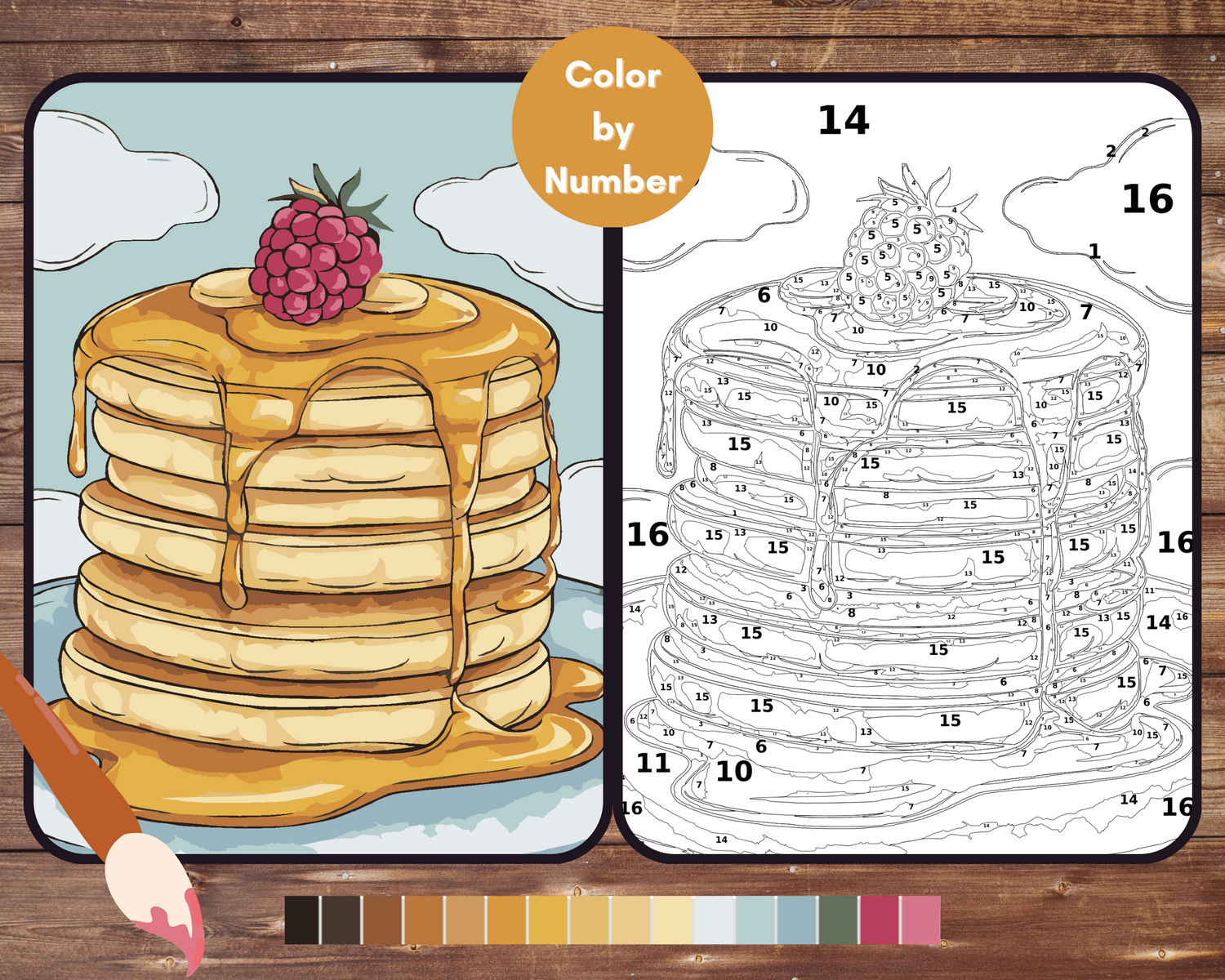 pancake stack color by number