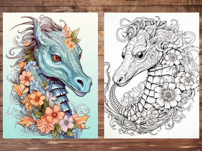 Majestic Animals Coloring Book, Digital Download