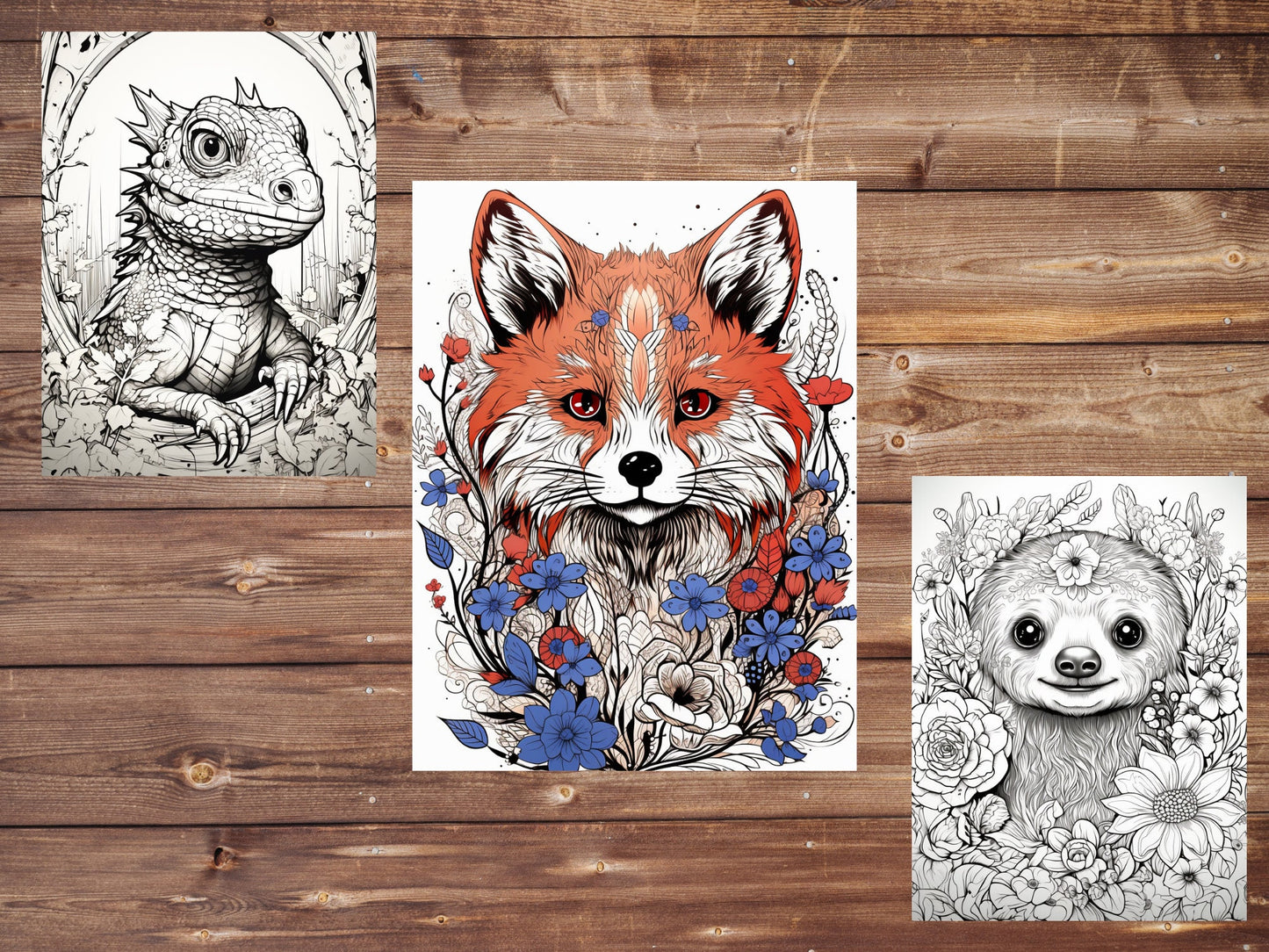 Majestic Animals Coloring Book, Digital Download