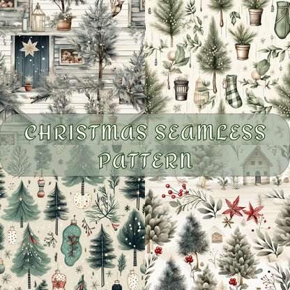 Christmas Seamless Patterns, Digital Download