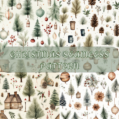 Christmas Seamless Patterns, Digital Download