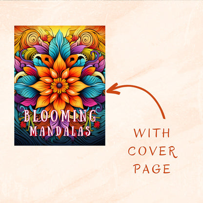 Blooming Mandalas Coloring Book, Digital Download