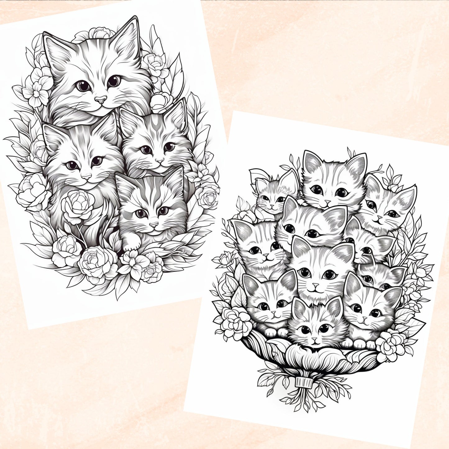 Purrfectly Zen, Mandala Style Cat Coloring Book, Digital Download