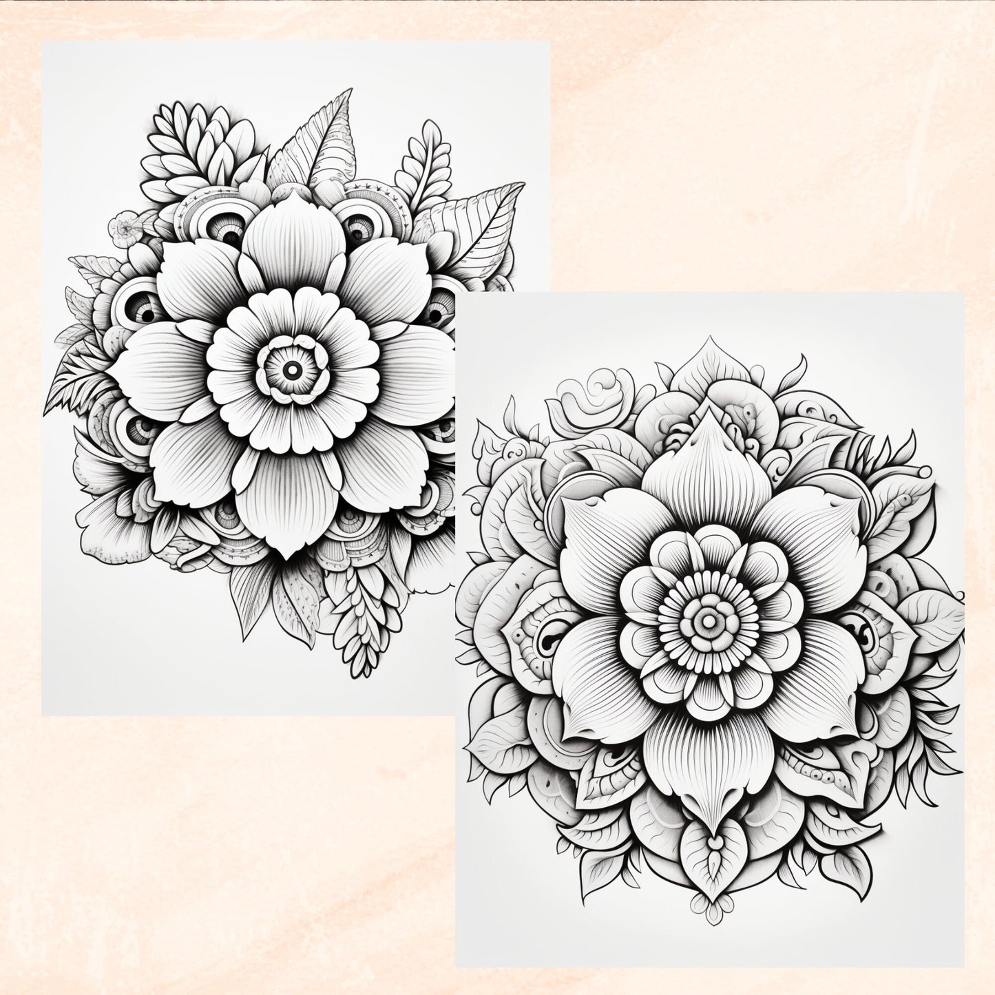 Blooming Mandalas Coloring Book, Digital Download