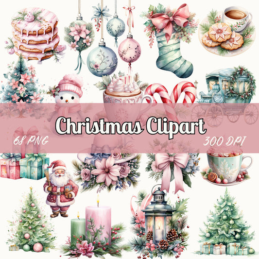 paster watercolor christmas clipart