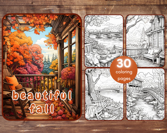 beautiful fall coloring book