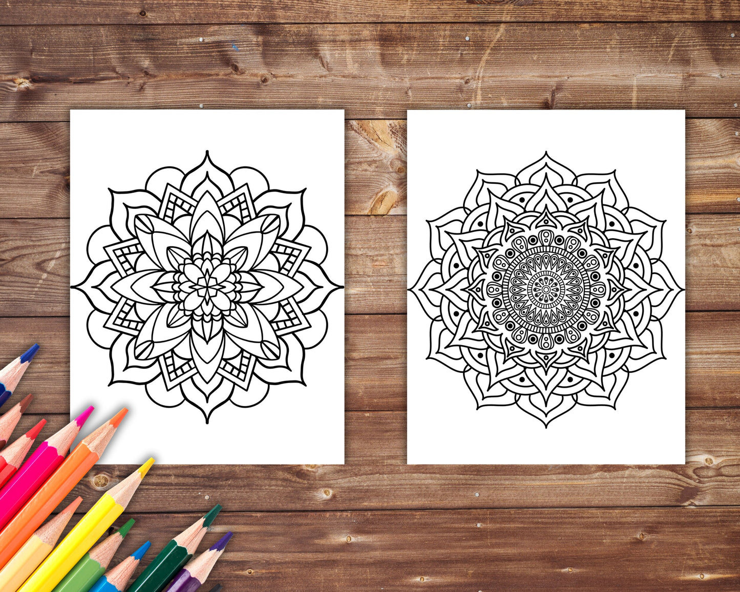 Zen Mandalas Coloring Book, Digital Download