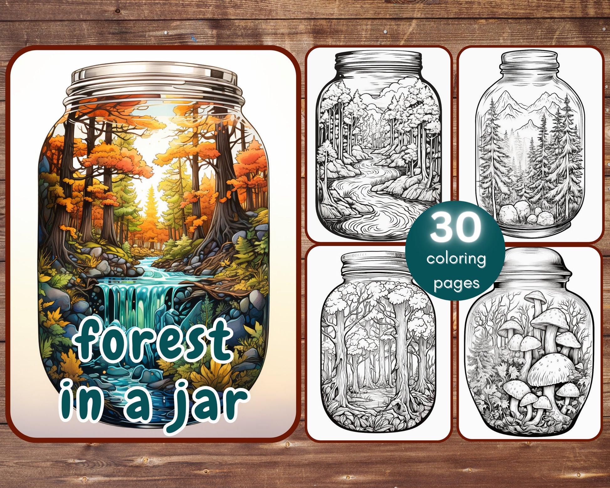 forest in a jar coloring book