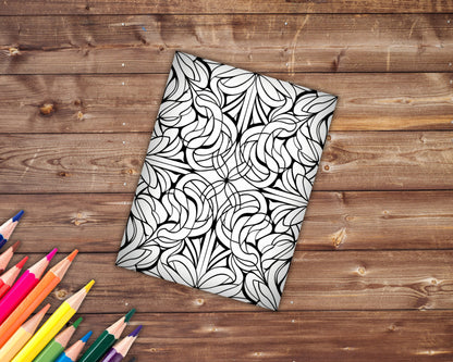 Abstract Patterns Coloring Book, Digital Download