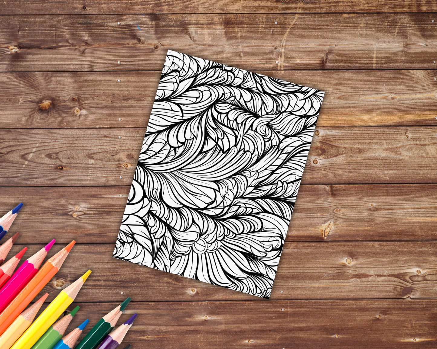 Abstract Patterns Coloring Book, Digital Download