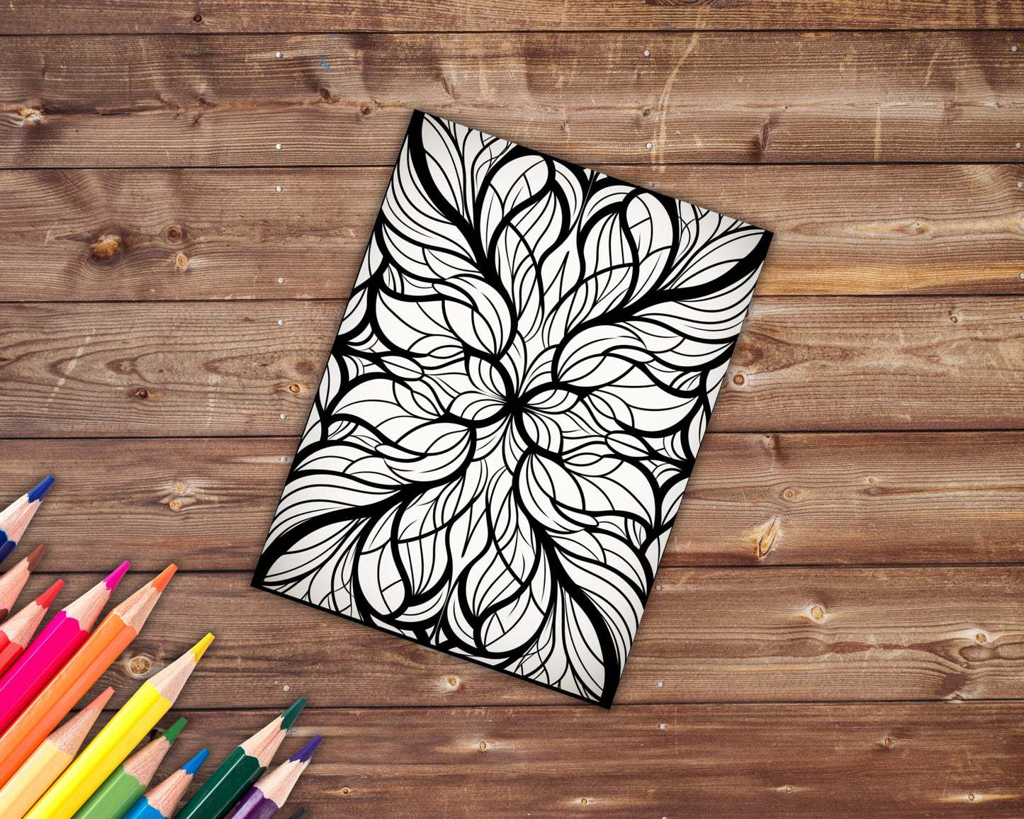 Abstract Patterns Coloring Book, Digital Download