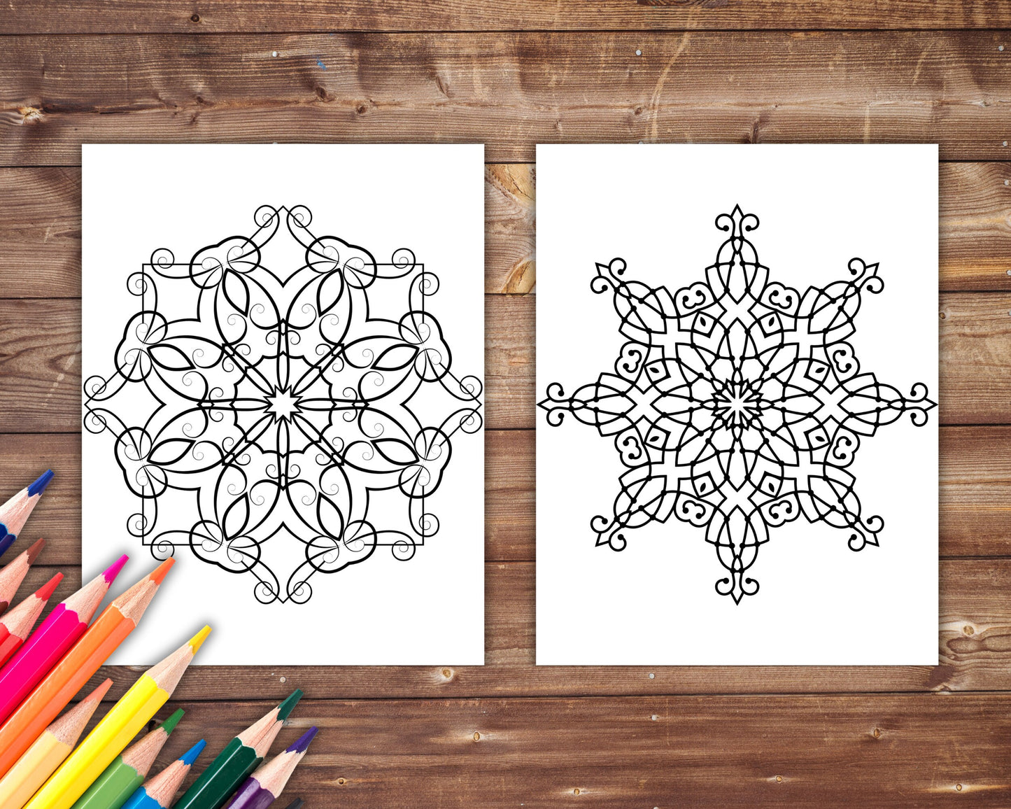 Zen Mandalas Coloring Book, Digital Download