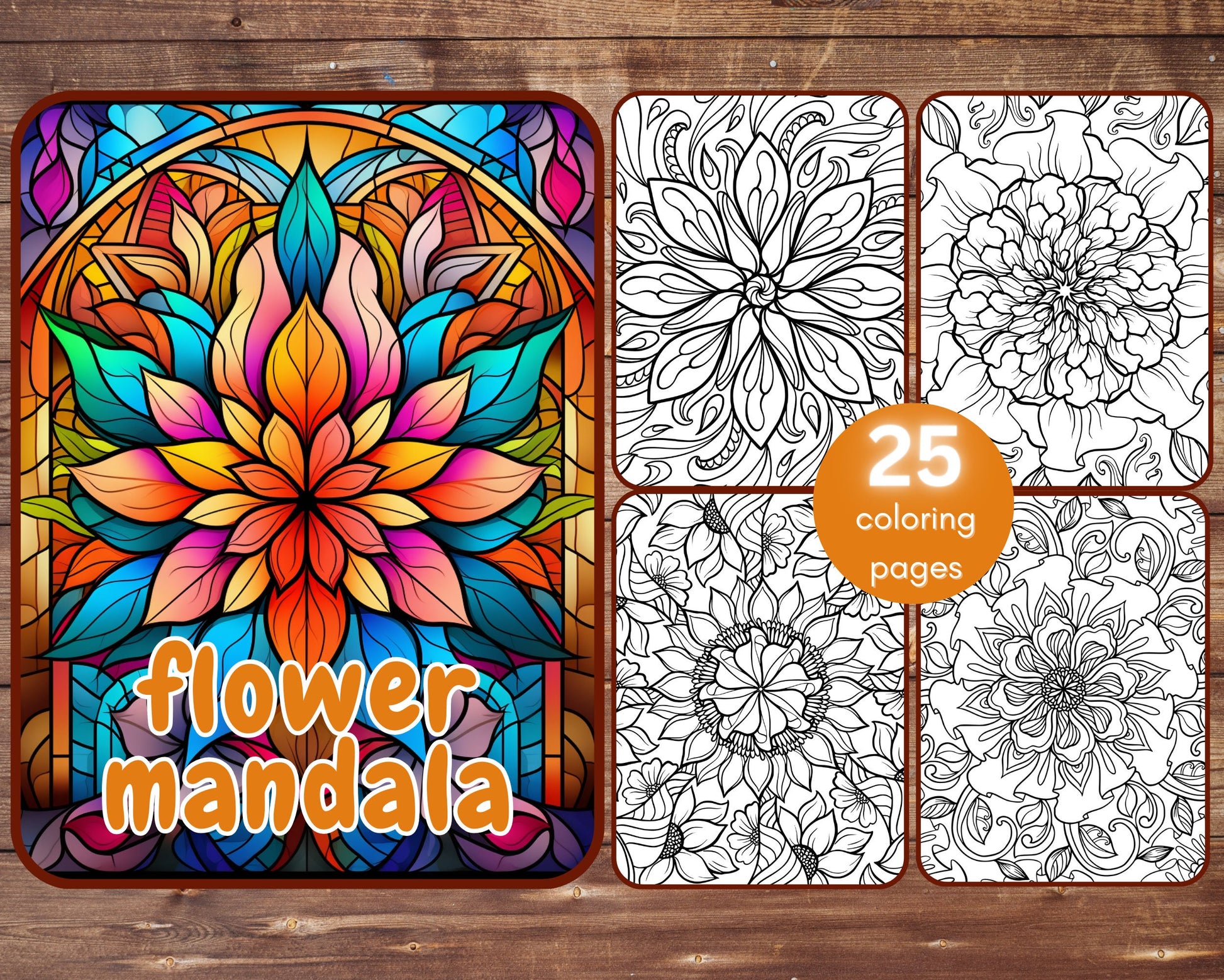 flower mandala coloring book