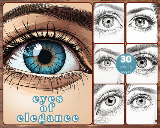 eyes of elegance coloring book