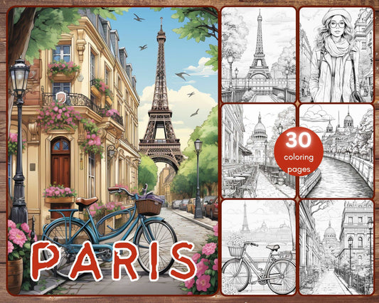 paris travel coloring pages