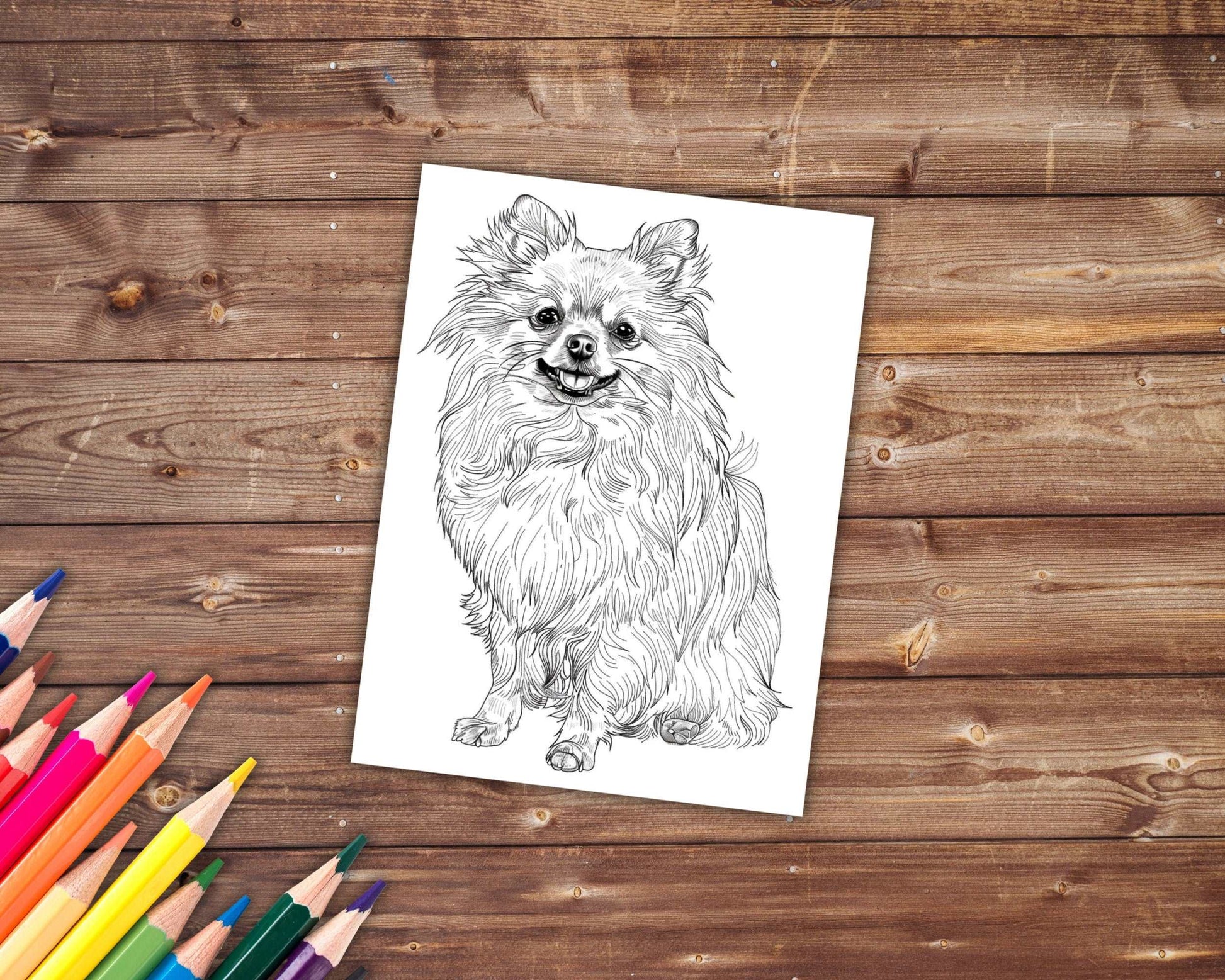 31 Dogs Coloring Book, Grayscale Dog Breeds Coloring Pages for Adults Kids, Golden Retriever, Corgi, Printable PDF, Instant Download