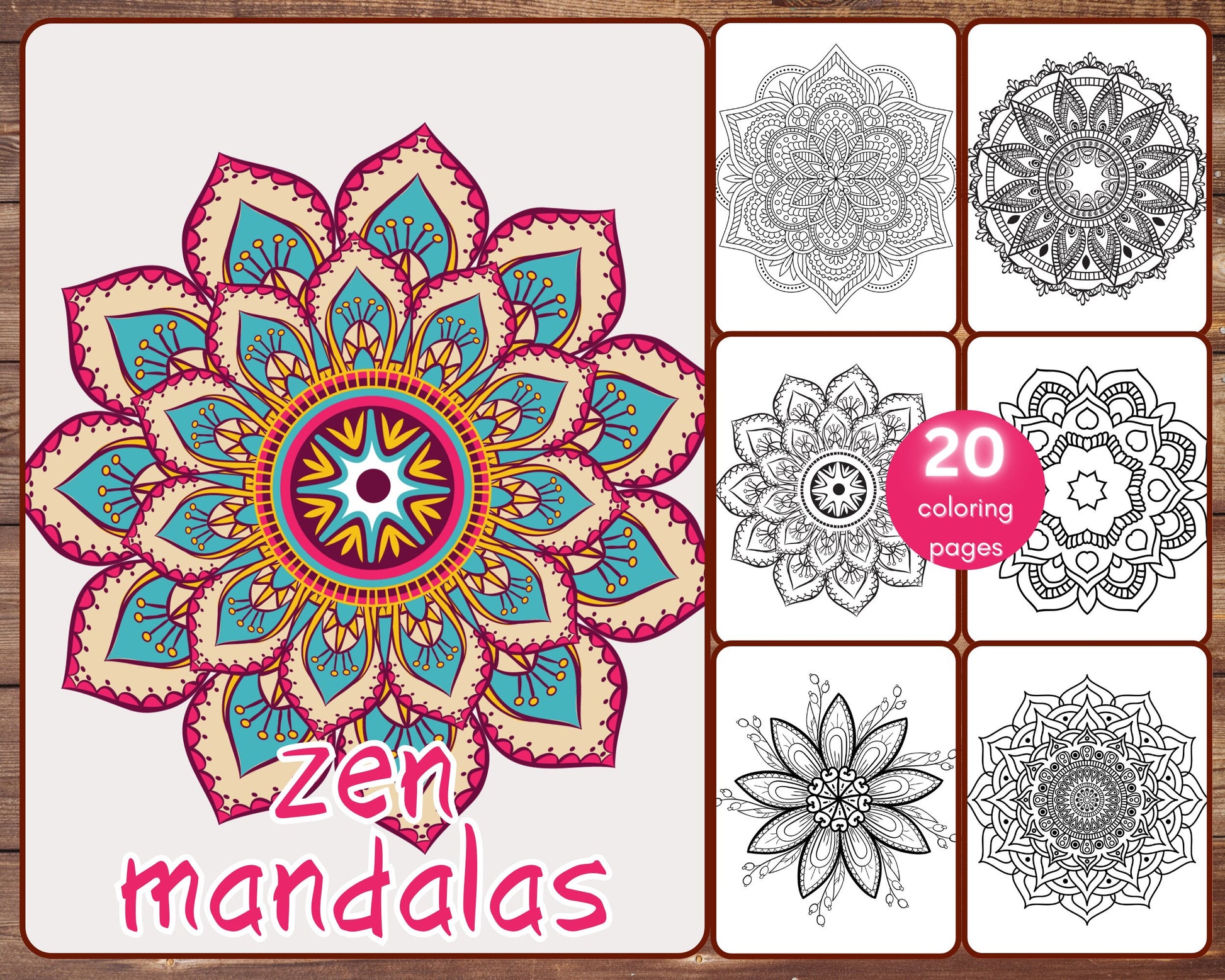 zen mandala coloring book