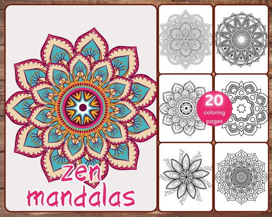 zen mandala coloring book