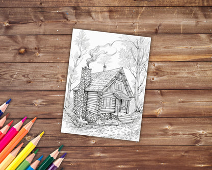 Autumn Time Coloring Book, Digital Download