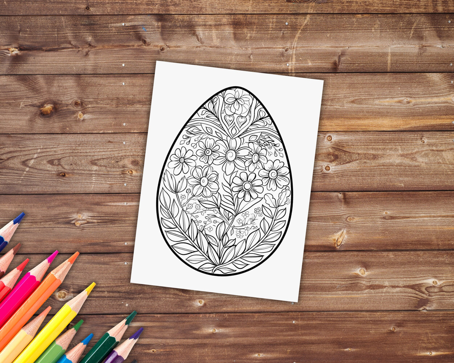 Easter Eggs Coloring Book, Digital Download