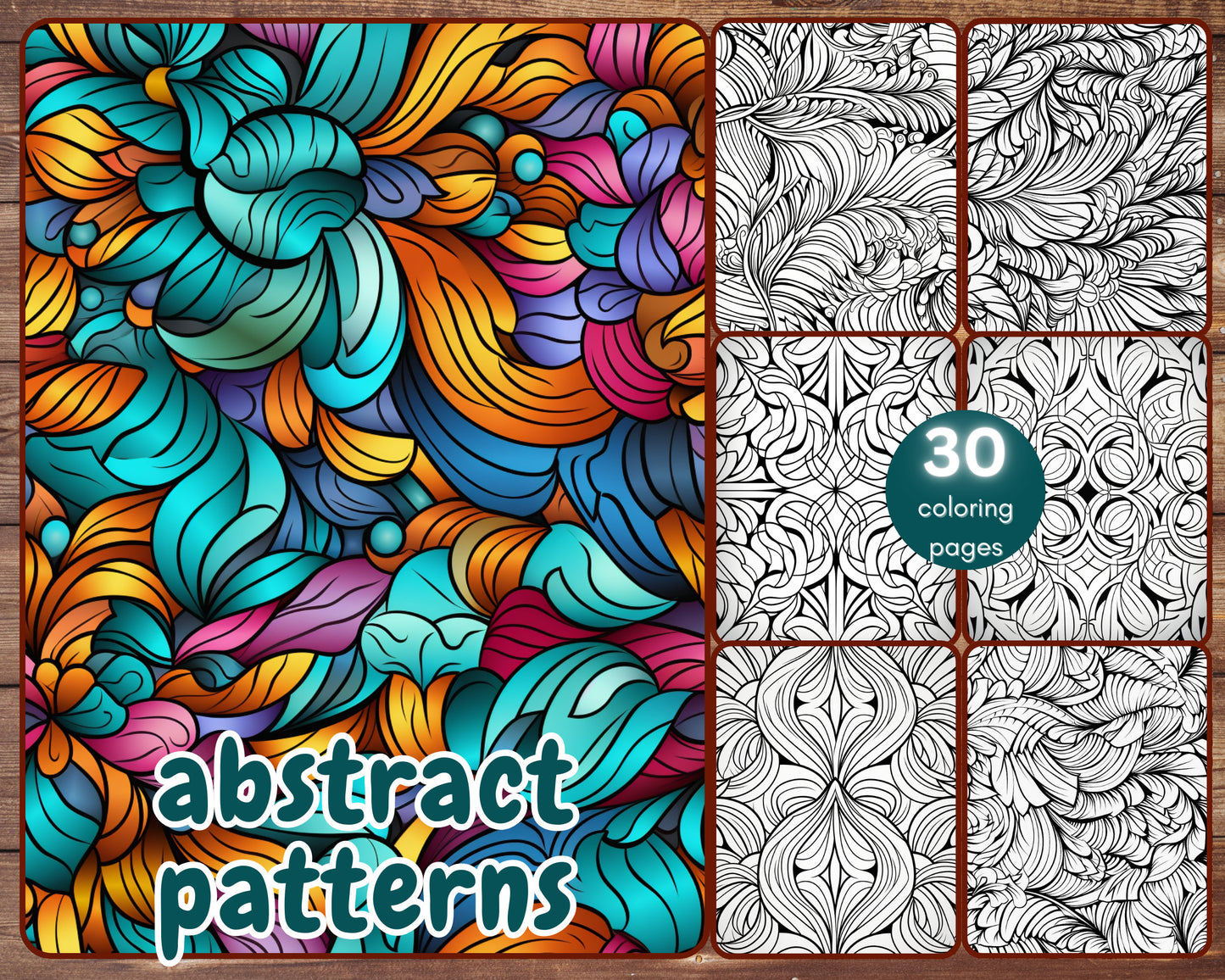 abstract patterns coloring book