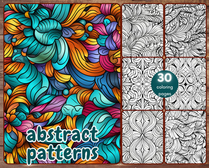 abstract patterns coloring book