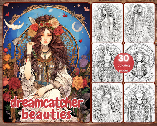 dreamcatcher beauties coloring book