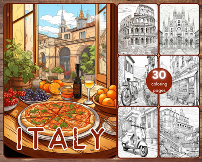 Italy coloring pages