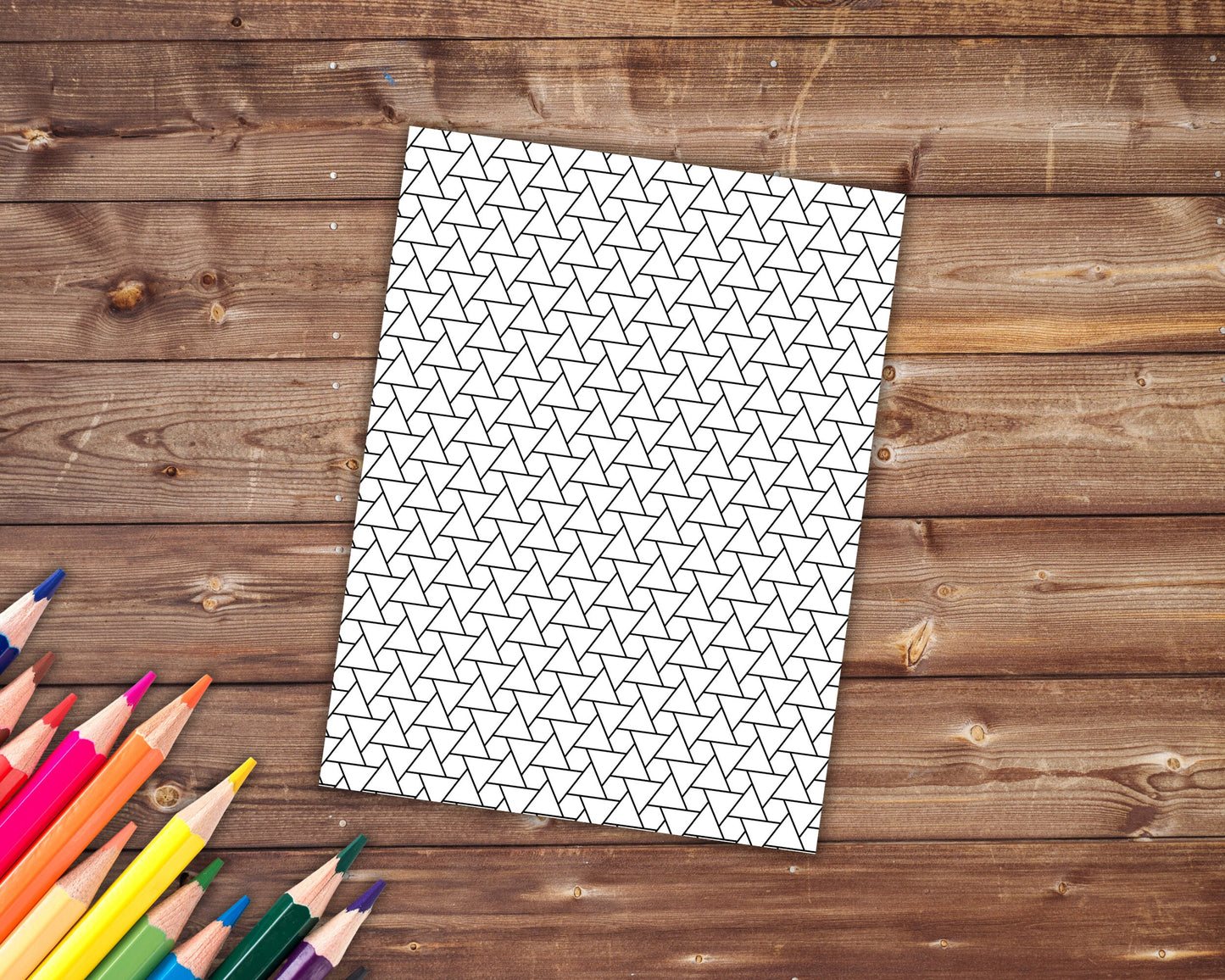 Geometric Patterns 2 Coloring Book, Digital Download