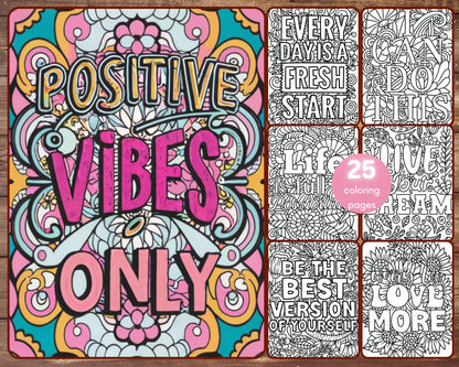 positive affirmations coloring book