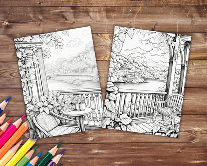 Autumn Time Coloring Book, Digital Download