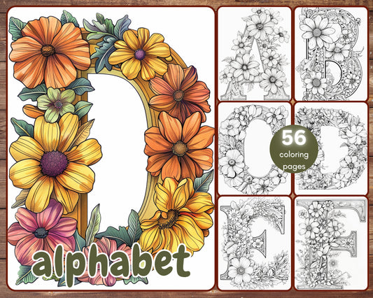 alphabet letters coloring book