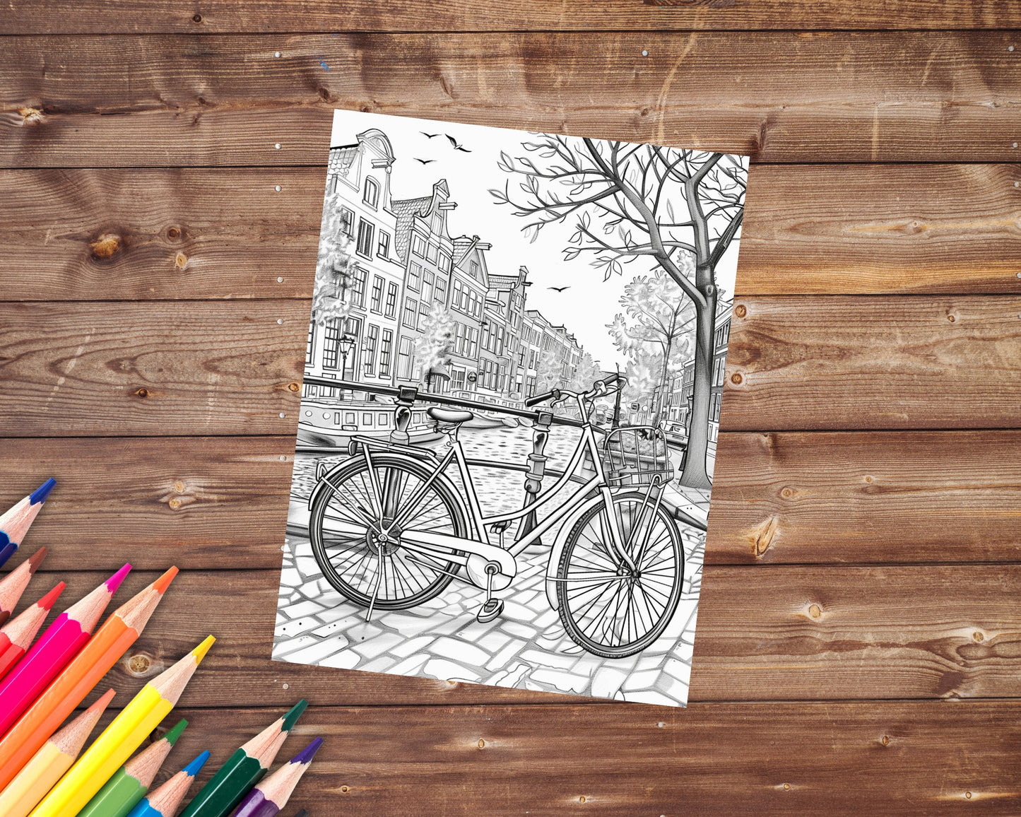 Amsterdam Coloring Book, Digital Download