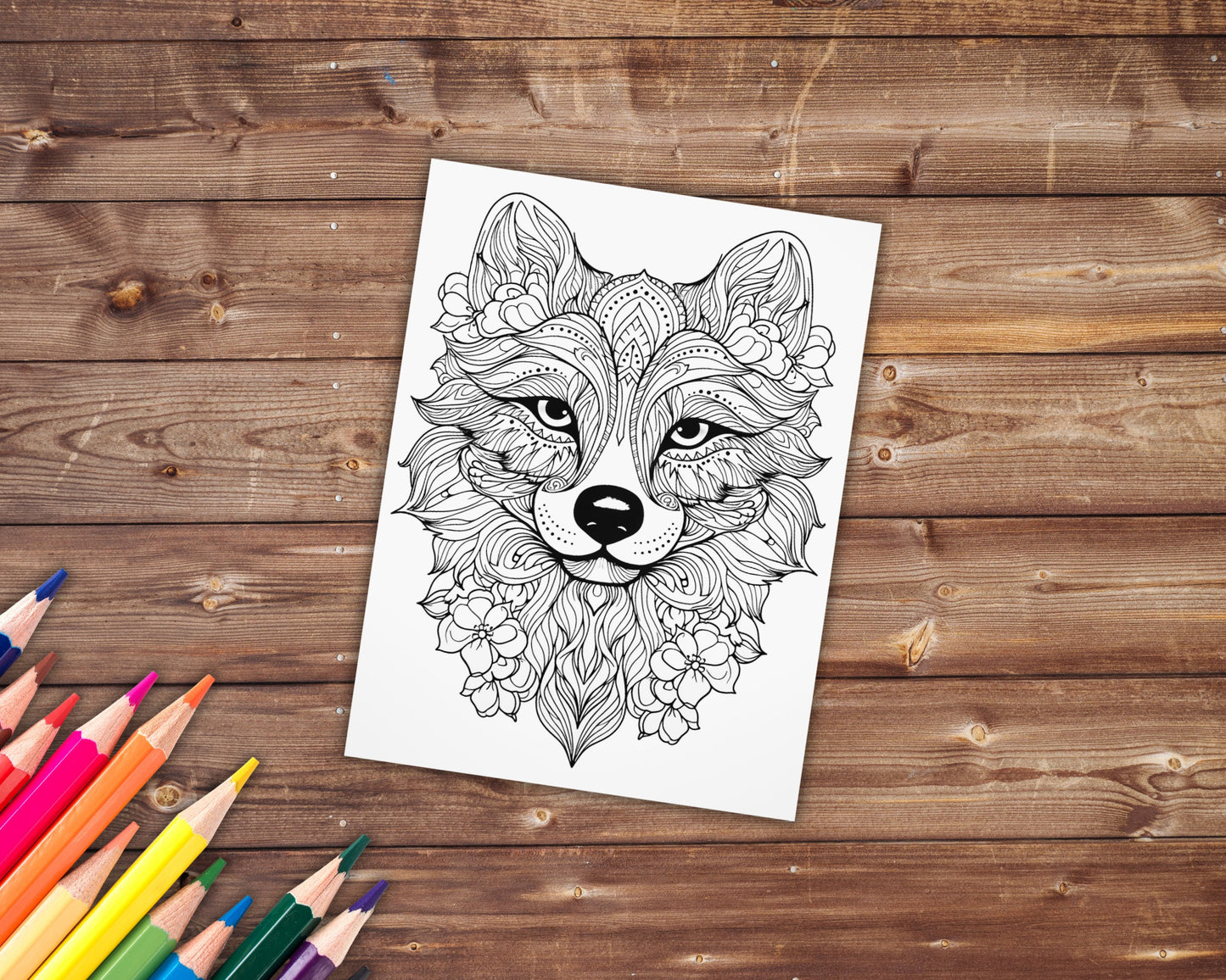 Dog Mandala Coloring Book, Digital Download