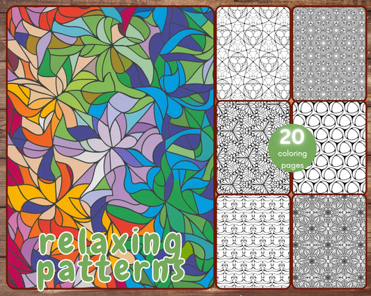 relaxing patterns coloring book