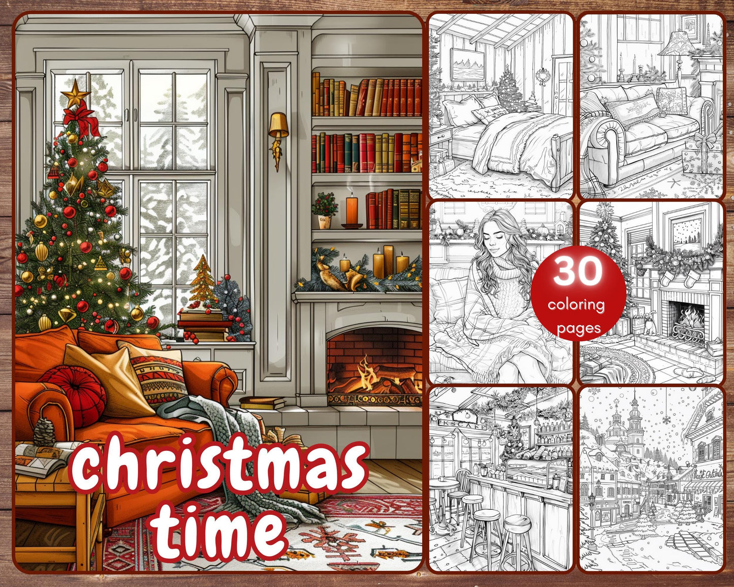 christmas time coloring book