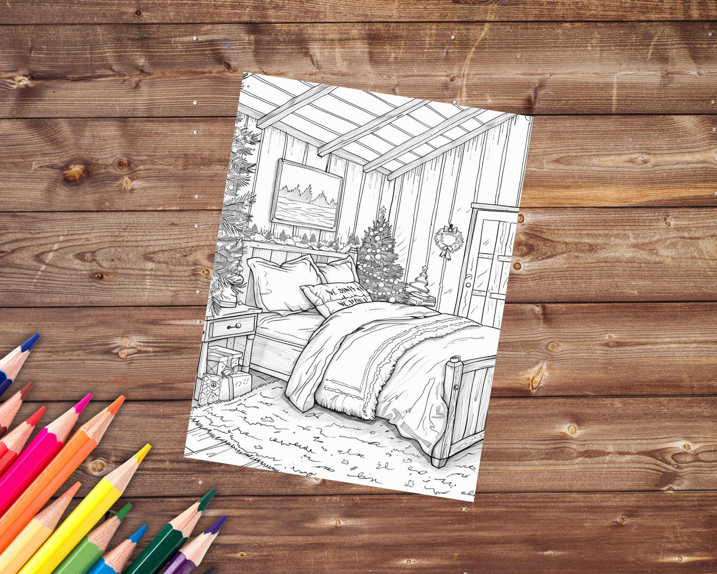 Christmas Time Coloring Book, Digital Download