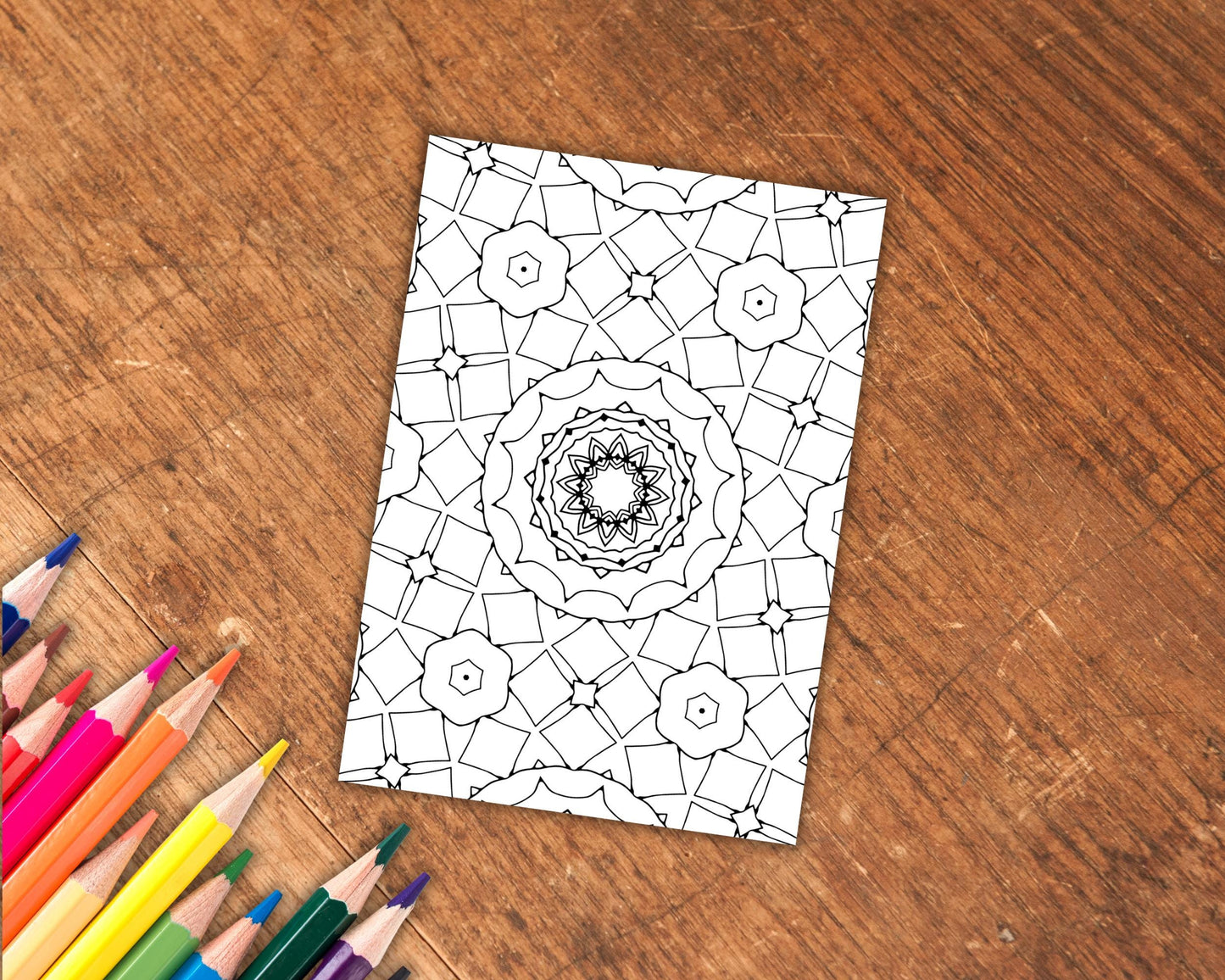 Relaxing Patterns Coloring Book, Digital Download